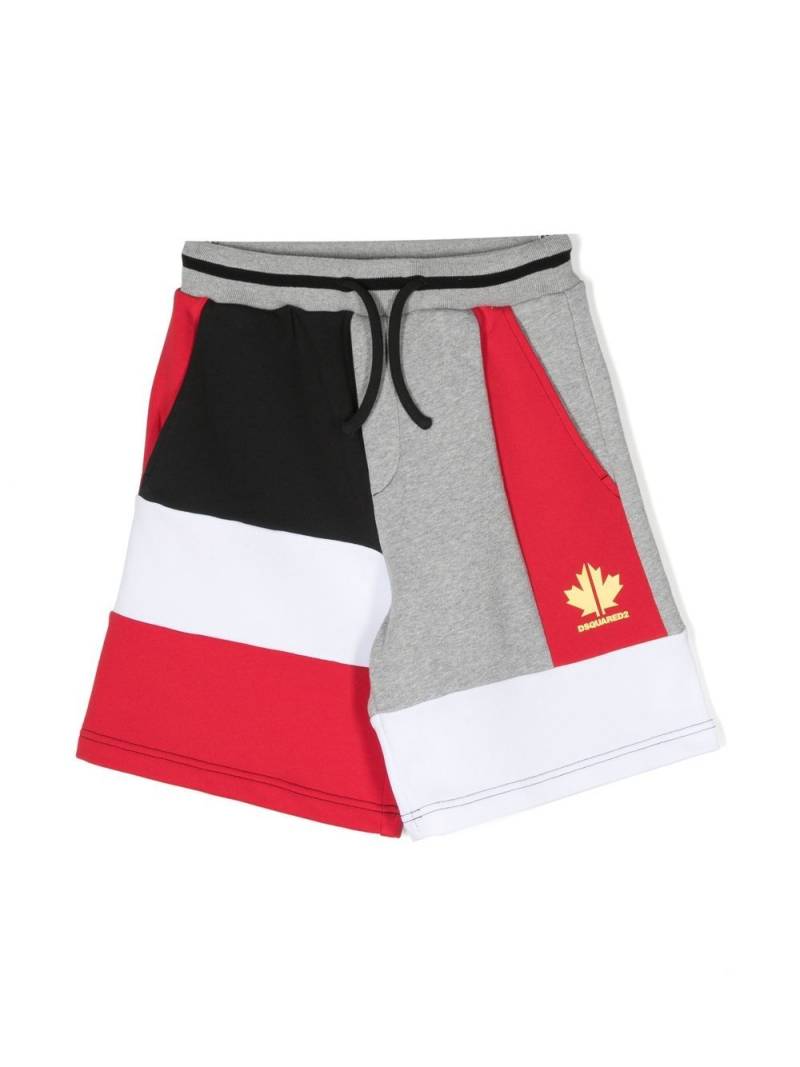 DSQUARED2 KIDS Joggingshorts mit Kontrasteinsätzen - Grau von DSQUARED2 KIDS