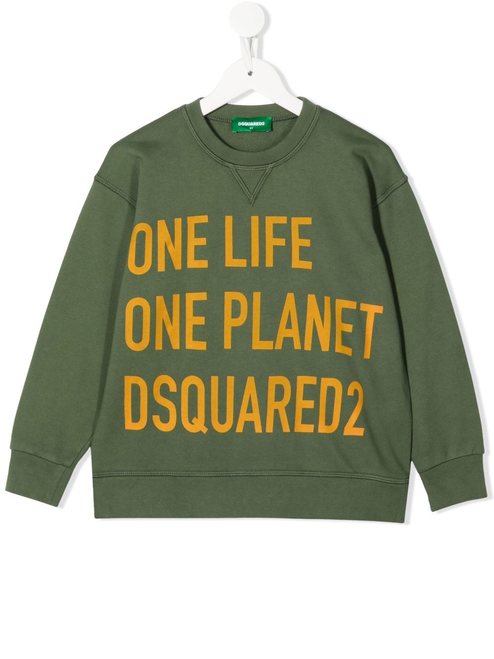 Dsquared2 Kids Sweatshirt mit Slogan-Print - Grün von Dsquared2 Kids