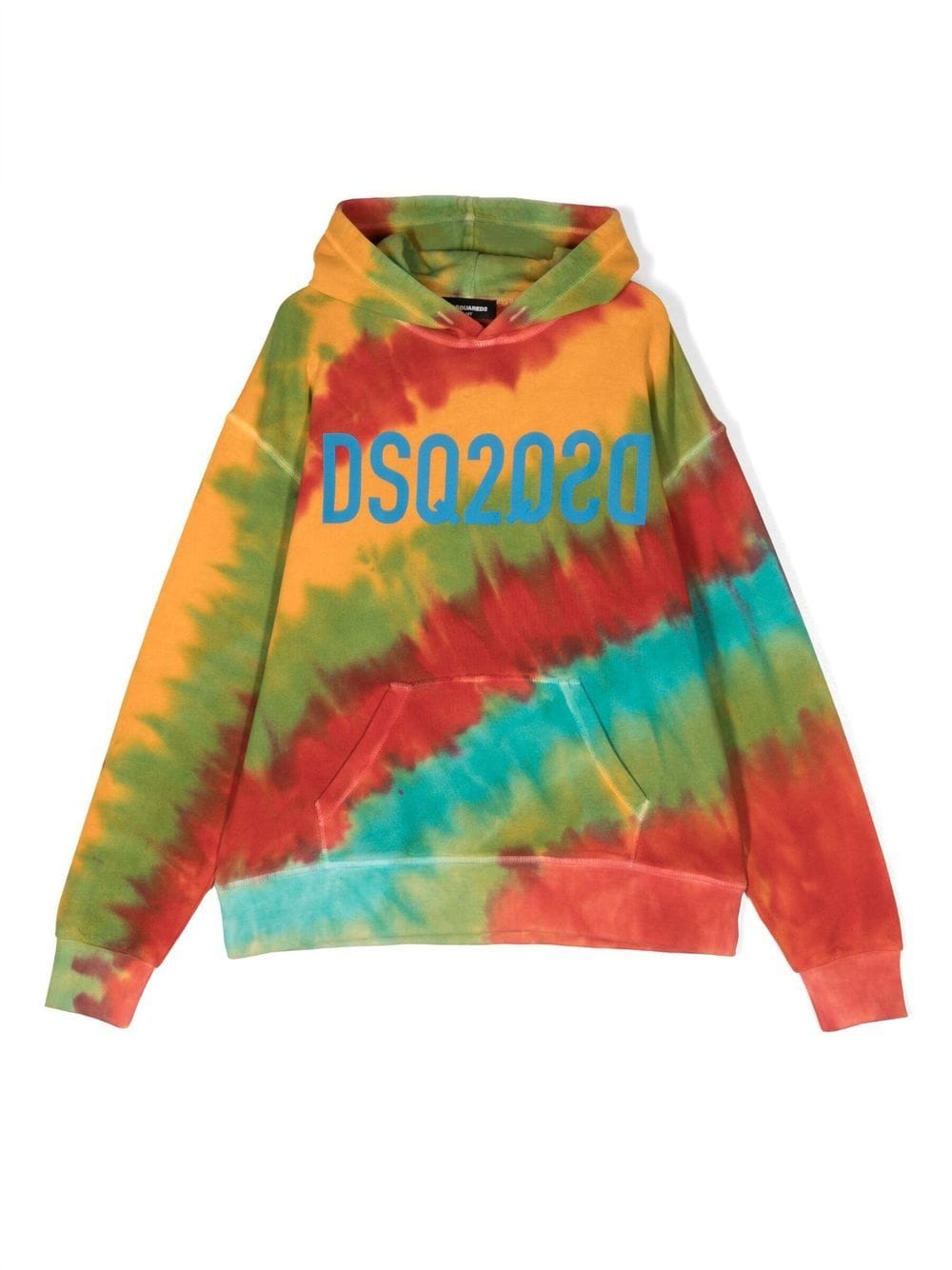 Dsquared2 Kids Hoodie mit Batikmuster - Gelb von Dsquared2 Kids