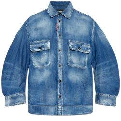 Blaues Dsquared2 Damenhemd von Dsquared2