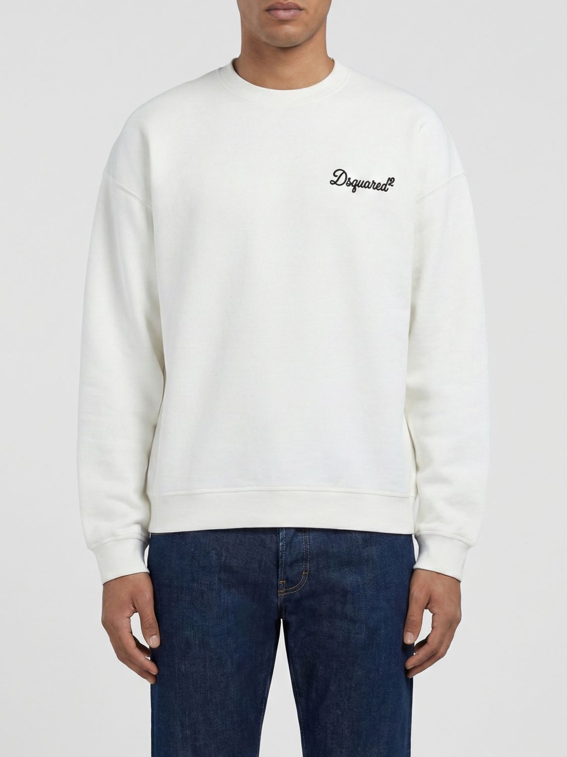 DSQUARED2 Baumwoll-Rundhalspullover mit Logo von Dsquared2