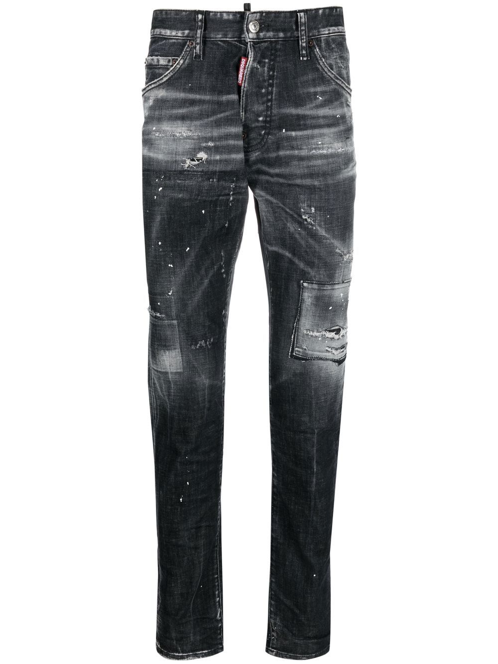 Dsquared2 Slim-Fit-Jeans im Distressed-Look - Schwarz von Dsquared2