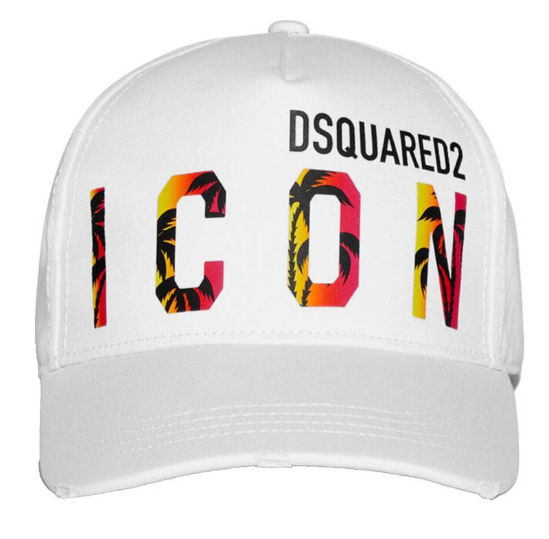 Dsquared2 Baseball Cap Basebalkappe Icon Sunset Logo Kappe Mütze Hat Cap Sunset -Print mit „ICON DSQUARED2“-Schriftzug von Dsquared2