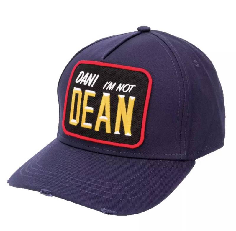 Dsquared2 Baseball Cap Basebalkappe I AM NOT DEAN SKINNY Icon Baseball Cap Kappe rebellischen Streetwear-Stil mit luxuriösen Details von Dsquared2