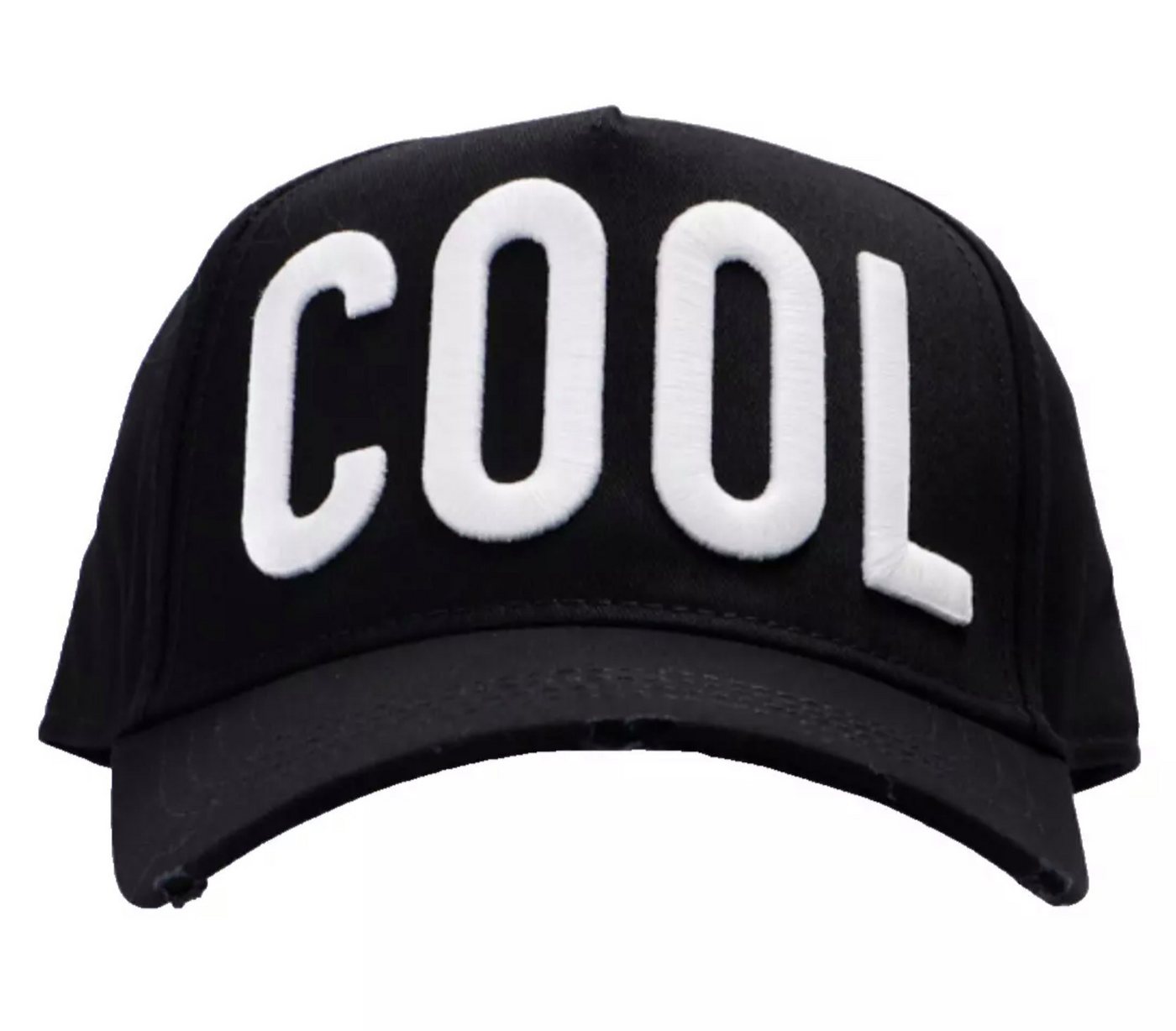 Dsquared2 Baseball Cap Basebalkappe Icon COOL Logo Kappe Mütze Hat Cap Distressed-Elemente, 6-Panel-Design, Verstellbarer Metallschnalle von Dsquared2