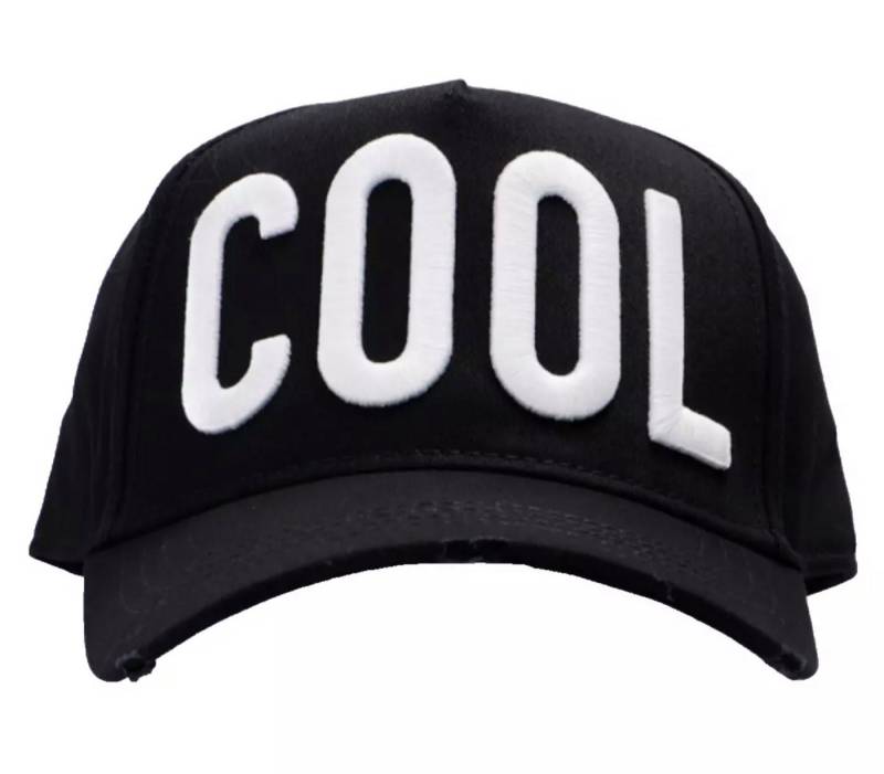 Dsquared2 Baseball Cap Basebalkappe Icon COOL Logo Kappe Mütze Hat Cap Distressed-Elemente, 6-Panel-Design, Verstellbarer Metallschnalle von Dsquared2