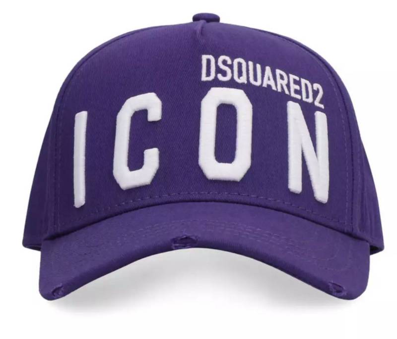 Dsquared2 Baseball Cap Basebalkappe Icon DSQ2 Logo Kappe Mütze Mailand ansässiges Label mit leicht zerfetzt für einen Vintage-Look von Dsquared2