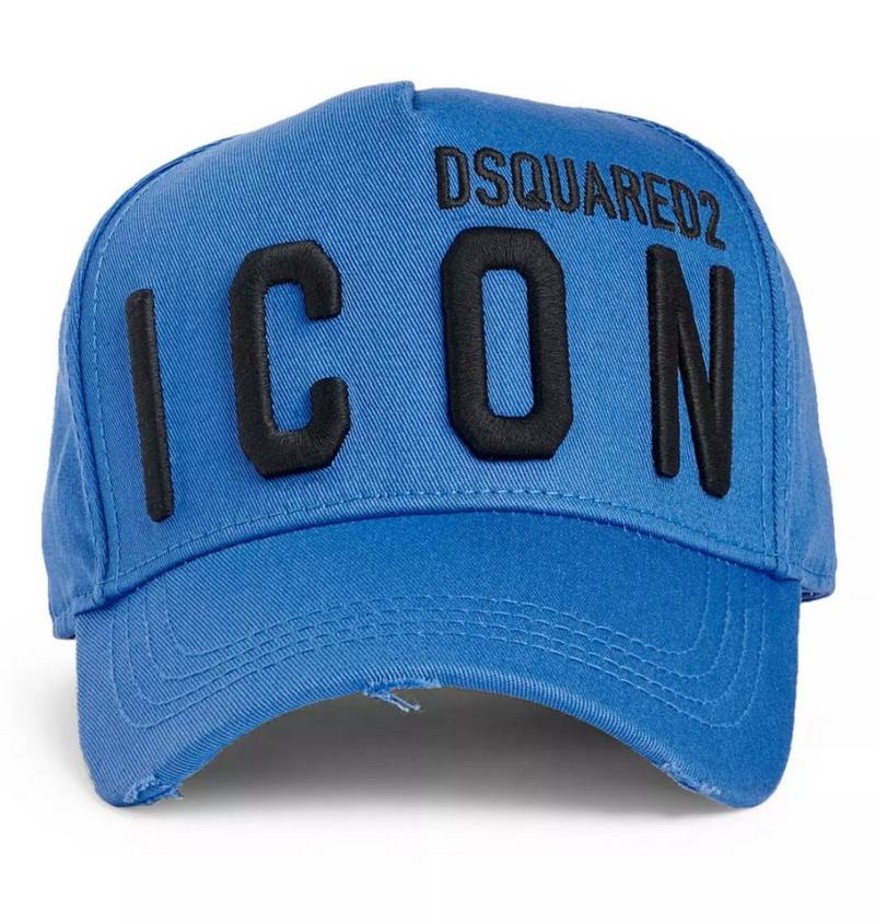 Dsquared2 Baseball Cap Basebalkappe Icon DSQ2 Logo Kappe Mütze Mailand ansässiges Label mit leicht zerfetzt für einen Vintage-Look von Dsquared2