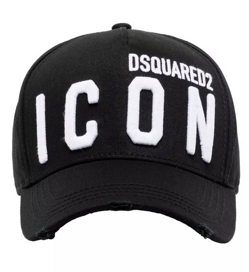 Dsquared2 Baseball Cap Basebalkappe Icon DSQ2 Logo Kappe Mütze Mailand ansässiges Label mit leicht zerfetzt für einen Vintage-Look von Dsquared2