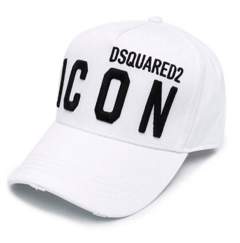 Dsquared2 Baseball Cap Basebalkappe Icon DSQ2 Logo Kappe Mütze Mailand ansässiges Label mit leicht zerfetzt für einen Vintage-Look von Dsquared2
