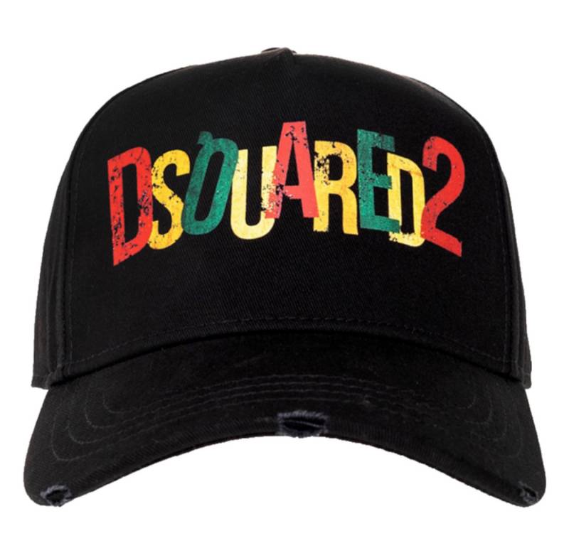 Dsquared2 Baseball Cap Baseballcap Basebalkappe Signature Logo Kappe Mütze Cap Hut Destroyed-Details, Verstellbarer Riemen hinten von Dsquared2