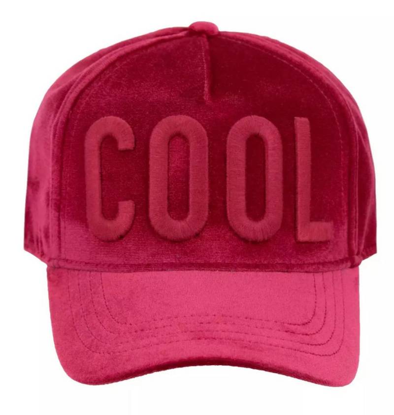 Dsquared2 Baseball Cap Baseballkappe COOL Icon Velvet Cap 6-Panel-Design, Verstellbarer Klettverschluss Velcro von Dsquared2