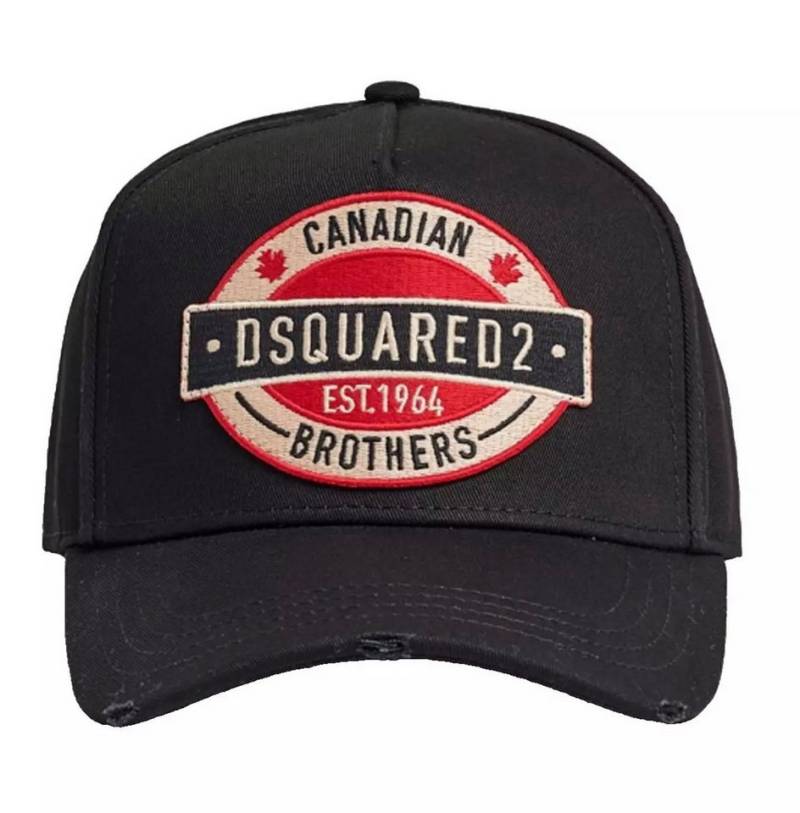 Dsquared2 Baseball Cap Baseballkappe Canadian Brothers Icon Kappe Dezente Destroyed-Details für einen trendigen Vintage-Look von Dsquared2