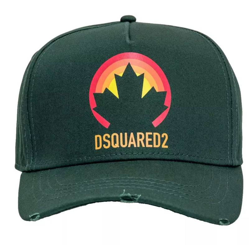 Dsquared2 Baseball Cap Baseballkappe Cap Icon mit Ahornblat Gesticktes Ahornblatt-Motiv, Distressed-Elemente, Verstellbar von Dsquared2