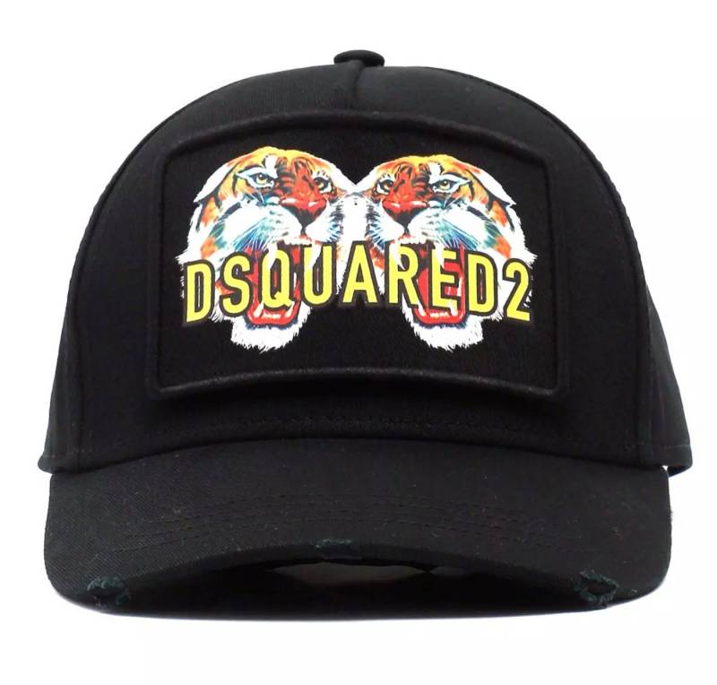 Dsquared2 Baseball Cap Baseballkappe Chinese New Year Tiger Edition Cap Bestickte Patches, Distressed-Details, verstellbarer Riemen von Dsquared2