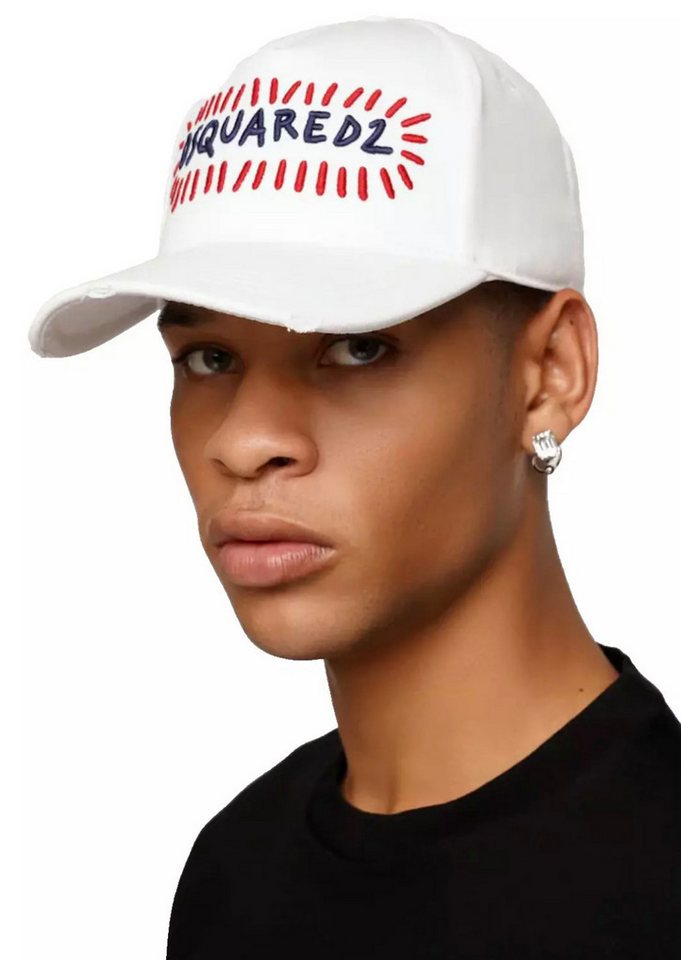 Dsquared2 Baseball Cap Baseballkappe Icon Trucker Cap Dezente Used-Optik mit Distressed-Details an der Krempe von Dsquared2