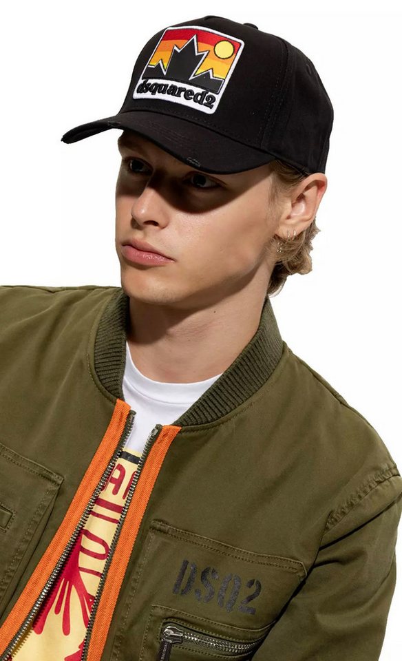 Dsquared2 Baseball Cap Baseballkappe Sunset Leaf Icon Kappe Verstellbarer Riemen für eine optimale, individuelle Anpassung von Dsquared2