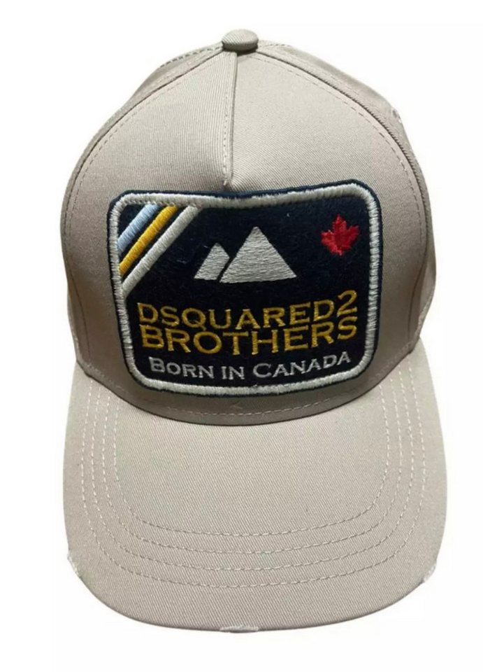 Dsquared2 Baseball Cap Brothers Mountain Canada Patch Verstellbarer Schnallenverschluss für individuelle Anpassung von Dsquared2