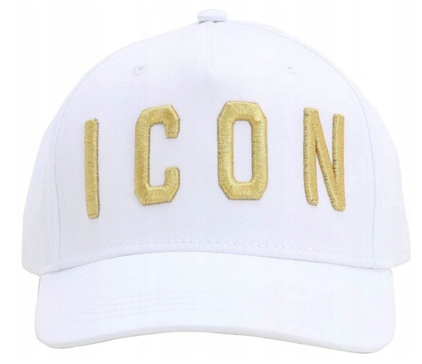 Dsquared2 Baseball Cap Cap Icon Kappe Weiß/Gold Exclusive Limited Edition luxuriöse Verarbeitung mit sportivem Stil von Dsquared2