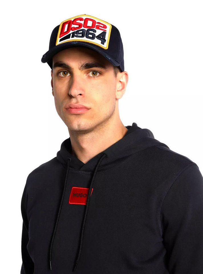 Dsquared2 Baseball Cap D2 DSQ2 1964 Basebalkappe Icon Kappe Mütze Cap DSQ2 1964-Patch, aufwendig gestickt für eine hochwertige Optik von Dsquared2