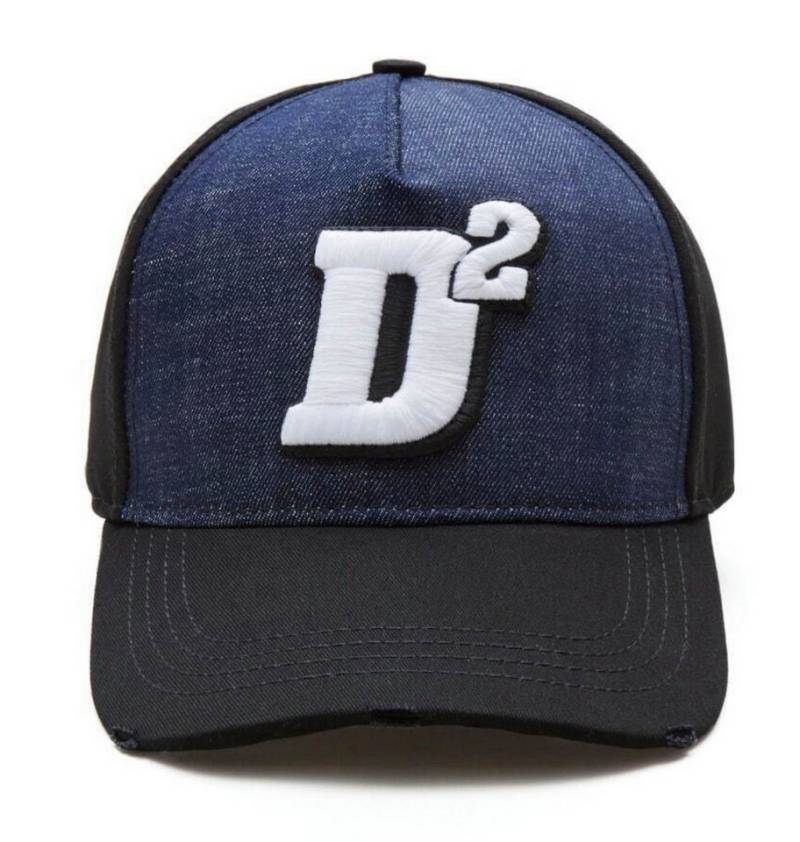 Dsquared2 Baseball Cap D2 Icon Basebalkappe Deadstock Rarität & Sammlerstück Großes D²-Logo als 3D-Stick auf der Vorderseite von Dsquared2