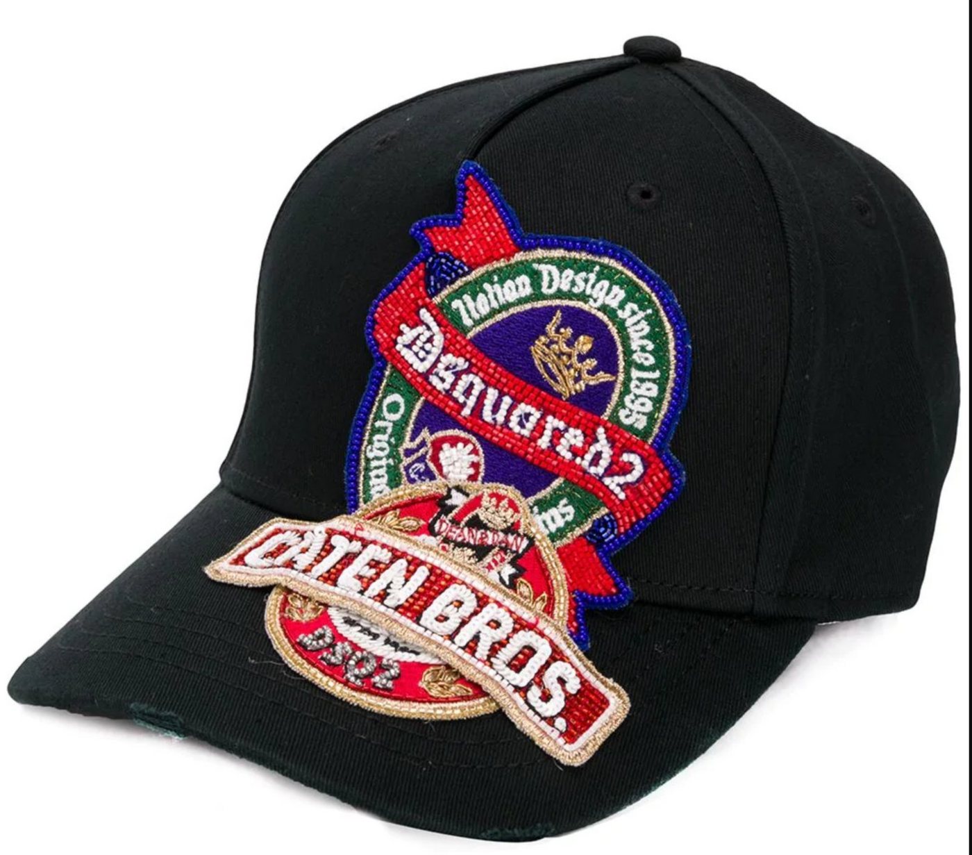 Dsquared2 Baseball Cap Dsquared2 Beaded Patch Baseballcap mit Perlen Cap Kappe Basebalkappe H von Dsquared2