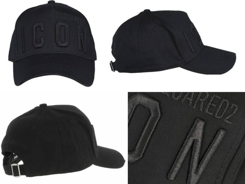 Dsquared2 Baseball Cap Dsquared2 Icon Baseballcap Cap Kappe Basebalkappe Cult Hat Hut Black B von Dsquared2