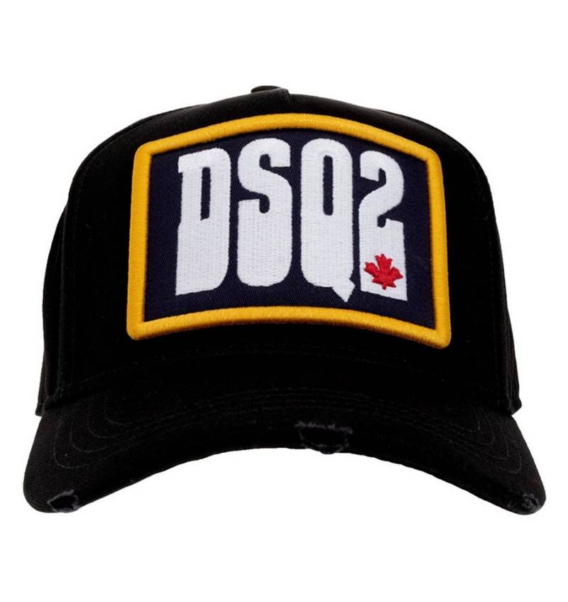 Dsquared2 Baseball Cap DSQ2 Canadian Tradition Logo Baseballkappe Kappe Gebogener Schirm, distressed Finish, verstellbarer Riemen hinten von Dsquared2
