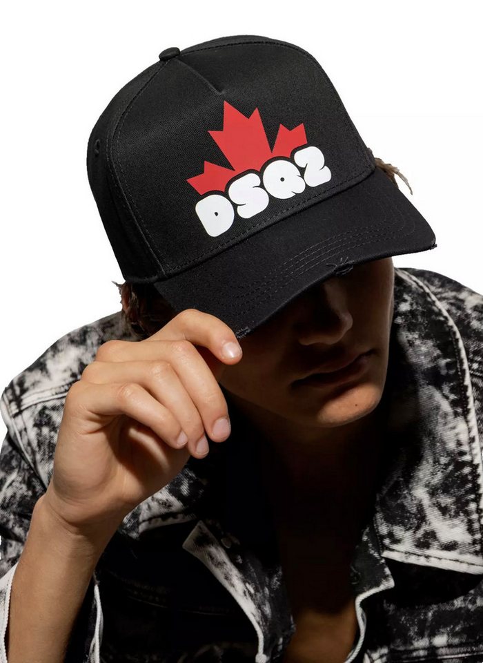 Dsquared2 Baseball Cap DSQ2 Leaf Cap Basebalkappe Kappe Verstellbarer Riemen mit Schnalle von Dsquared2