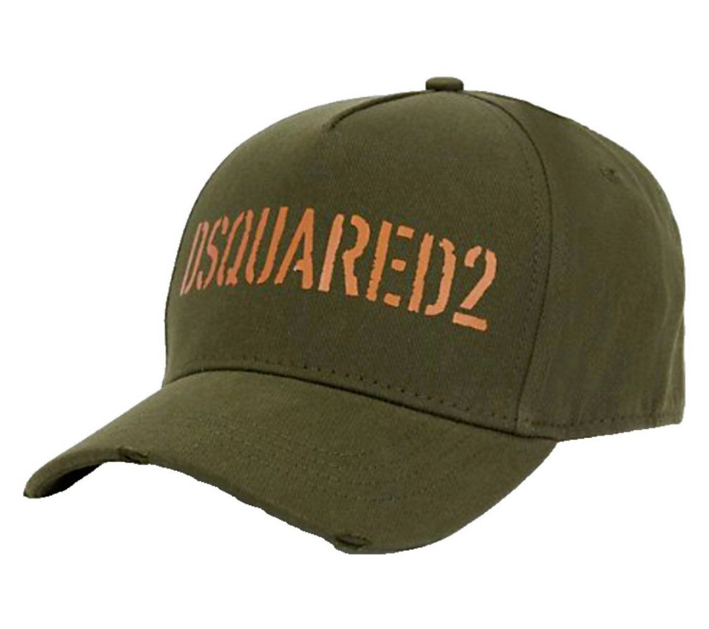 Dsquared2 Baseball Cap DSQ2 Icon Gebogener Schirm, distressed Finish, verstellbarer Riemen hinten von Dsquared2