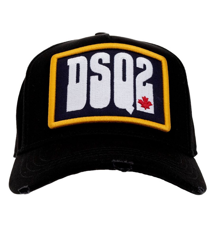 Dsquared2 Baseball Cap DSQ2 Icon Gebogener Schirm, distressed Finish, verstellbarer Riemen hinten von Dsquared2