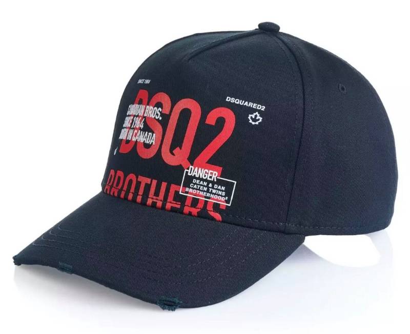 Dsquared2 Baseball Cap Danger Brothers Icon Logo Cap Kappe Verstellbarer Riemen mit Schnallenverschluss von Dsquared2