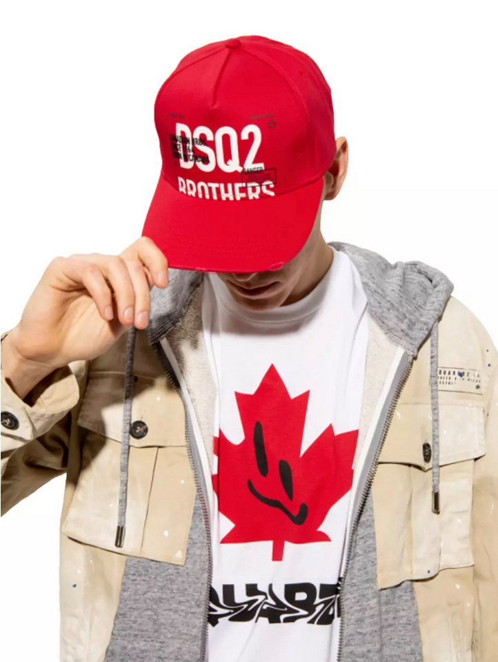 Dsquared2 Baseball Cap Danger Brothers Icon Logo Cap Kappe Verstellbarer Riemen mit Schnallenverschluss von Dsquared2