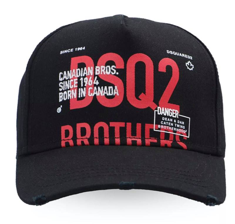 Dsquared2 Baseball Cap Danger Brothers Icon Logo Cap Kappe Verstellbarer Riemen mit Schnallenverschluss von Dsquared2