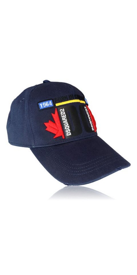 Dsquared2 Baseball Cap Dsquared2 Baseball Cap Born In Canada Stickerei Blau Unisex von Dsquared2