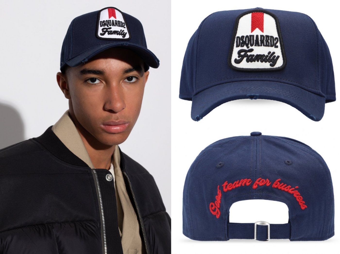 Dsquared2 Baseball Cap DSQUARED2 FAMILY GOOD TEAM Patch Logo Baseballcap Cap Kappe Basebalkap von Dsquared2