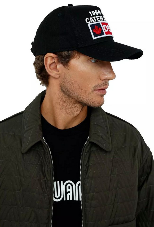 Dsquared2 Baseball Cap Twins Gabardine Icon Baseballcap Kappe Distressed-Details für eine moderne, edgy Optik von Dsquared2