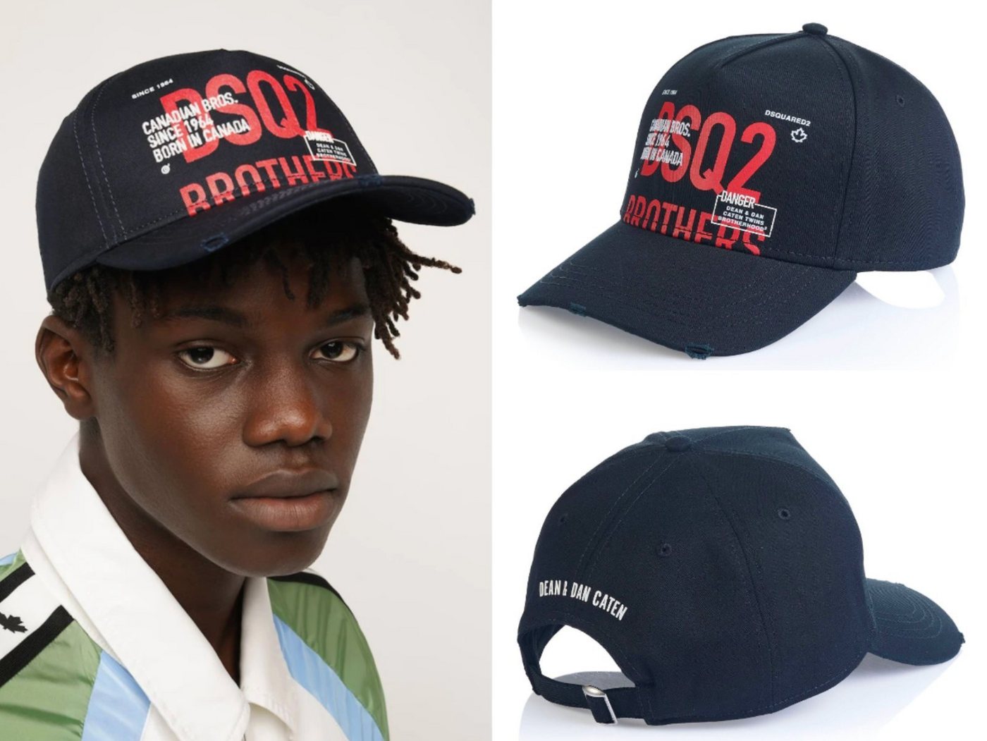 Dsquared2 Baseball Cap Dsquared2 Gabardine Baseballcap Kappe Basebalkappe Trucker Hat New Col von Dsquared2