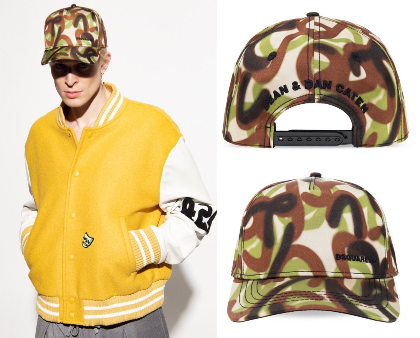 Dsquared2 Baseball Cap DSQUARED2 CAMO SPRAY GRAFFITI Baseballcap Kappe Basebalkappe Trucker H von Dsquared2