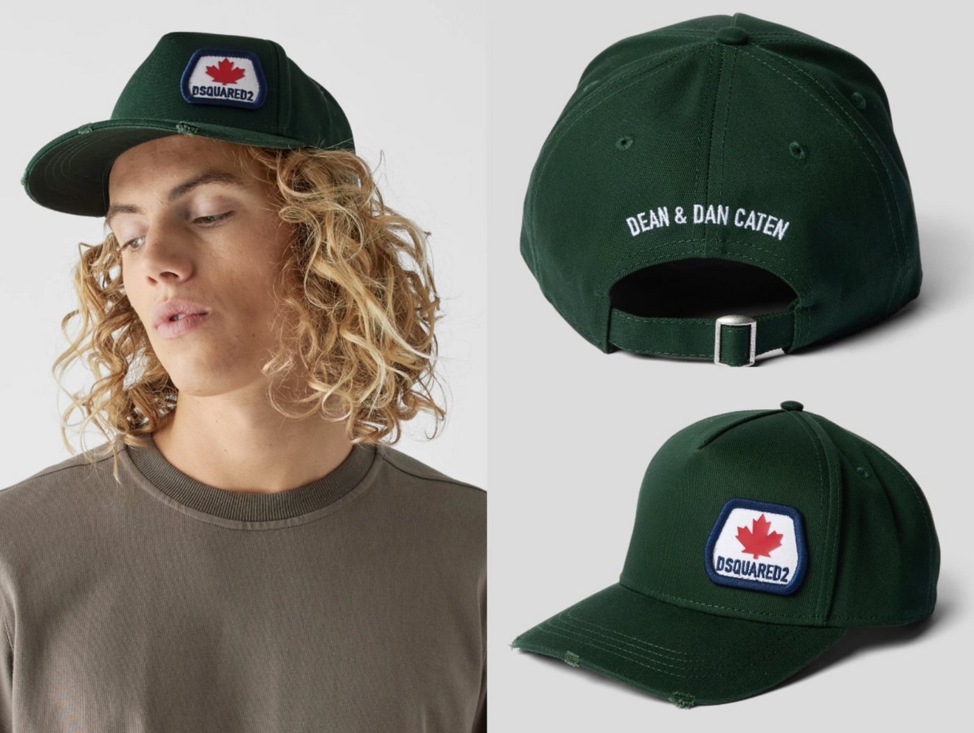 Dsquared2 Baseball Cap DSQUARED2 MINI LEAF PATCH Deadstock Baseballcap Kappe Basebalkappe Tru von Dsquared2