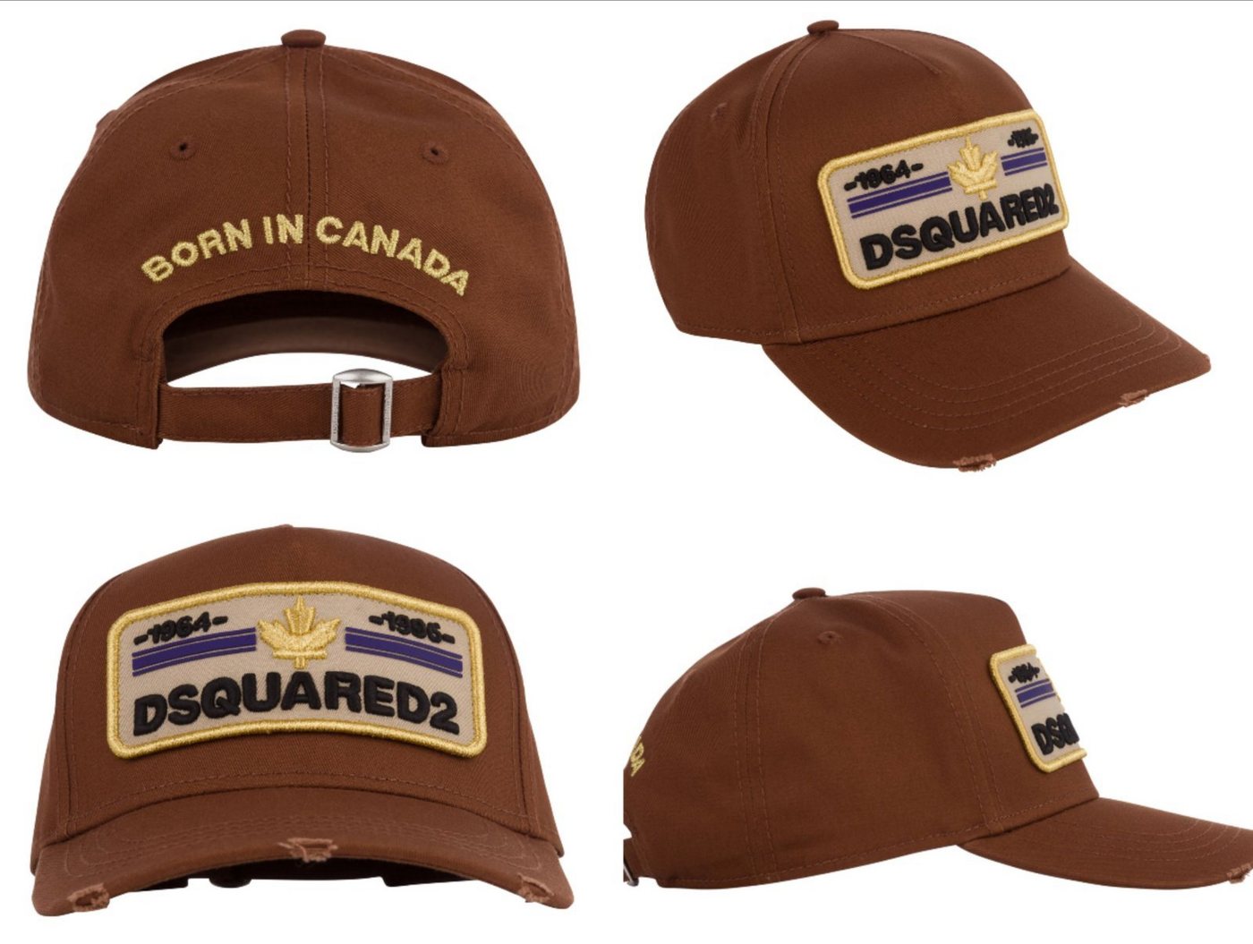 Dsquared2 Baseball Cap Dsquared2 Gold Leaf Patch Deadstock Baseballcap Kappe Basebalkappe Tru von Dsquared2