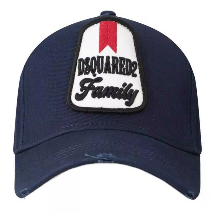 Dsquared2 Baseball Cap Dsquared2 Family Good Team Patch Logo Icon Baseballcap Cap Label-Patch auf der Vorderseite, Distressed-Details von Dsquared2