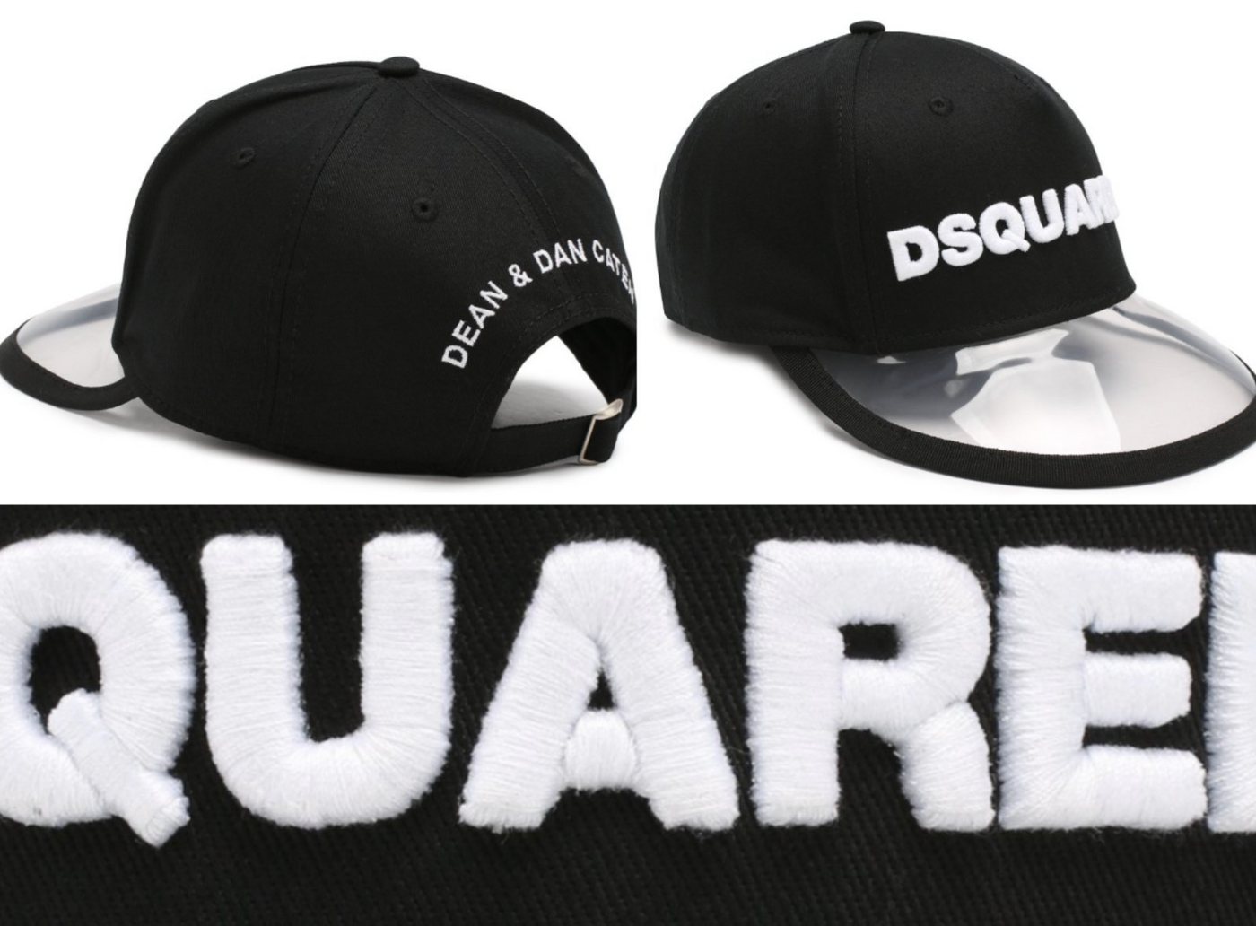 Dsquared2 Baseball Cap Dsquared2 Visor Baseballcap PVC Schirm Peak Cap Kappe Basebalkappe Hat von Dsquared2