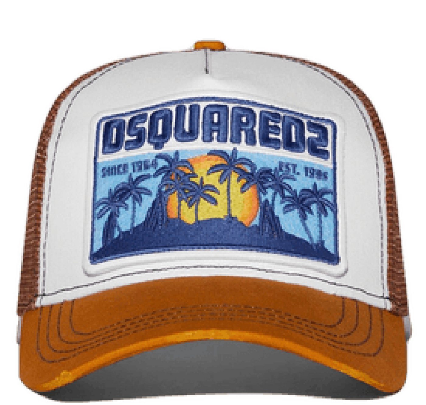 Dsquared2 Baseball Cap Fisch-Patch Icon Logo Kappe Mütze Basebalkappe Rückseitiger Schriftzug „THE SURFERS ISLAND“ von Dsquared2