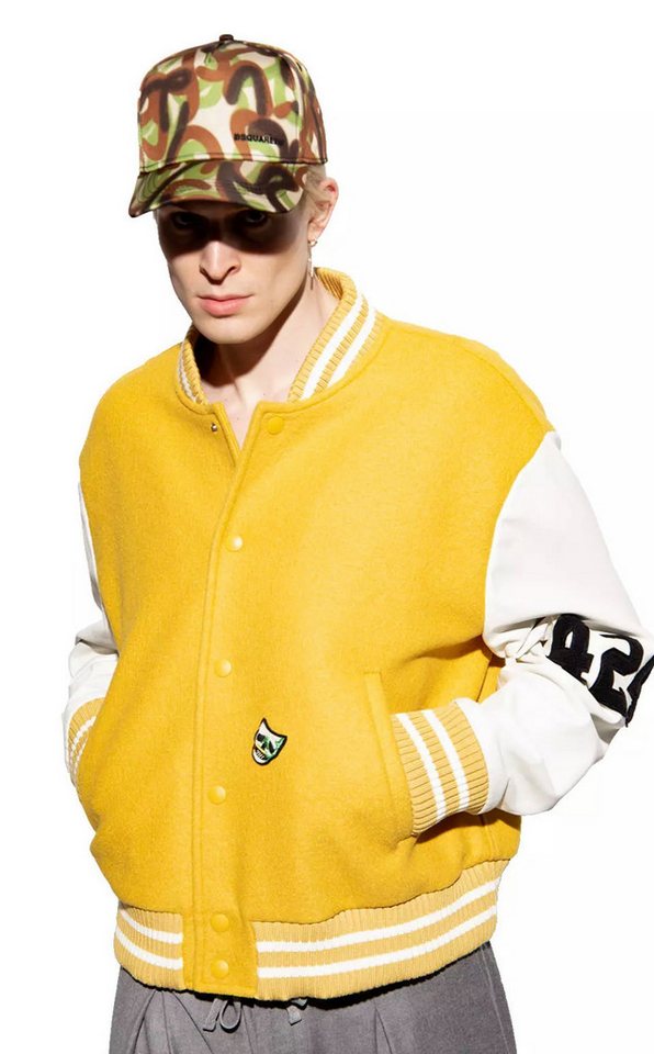 Dsquared2 Baseball Cap Graffiti Spray Camo Kappe Basebalkappe Camouflage-Design, gebogener Schirm, verstellbarer Clipverschluss von Dsquared2