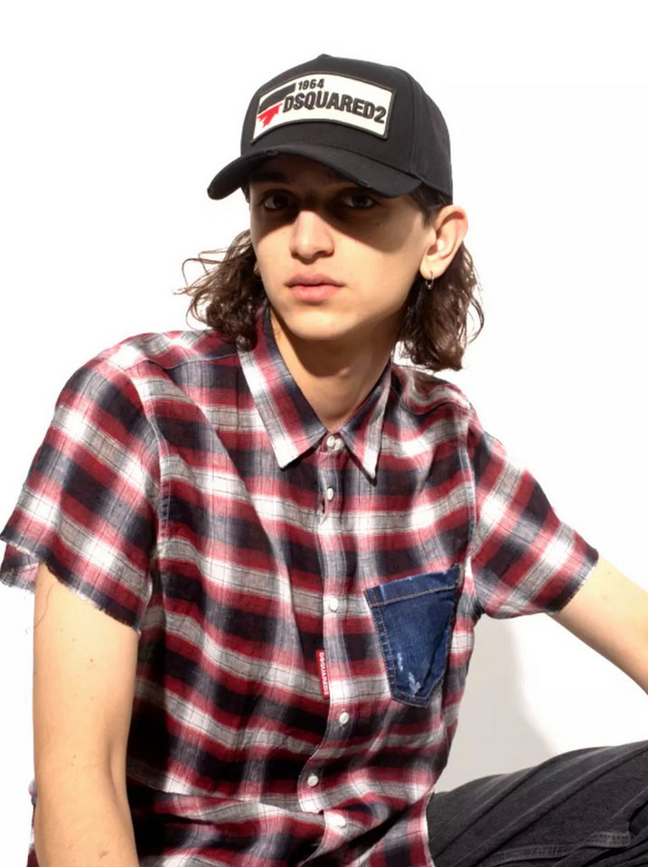 Dsquared2 Baseball Cap Icon 1964 Kappe Mütze Cap Basebalkappe Individuelle Anpassung durch den verstellbaren Riemen hinten von Dsquared2