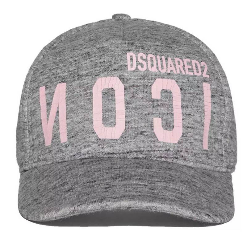 Dsquared2 Baseball Cap Icon Cracked Baumwoll-Fleece Basebalkappe Verstellbarer Riemen hinten für eine individuelle Anpassung von Dsquared2