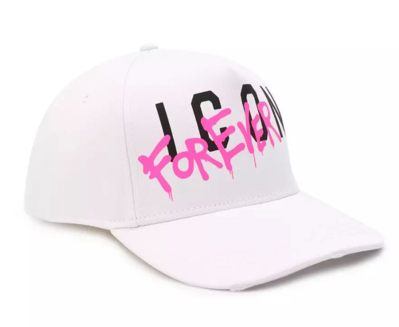 Dsquared2 Baseball Cap Icon Forever Paint Baseballkappe Distressed Unterstützt die Anti-Mobbing-Bewegung "Be Cool Be Nice" von Dsquared2