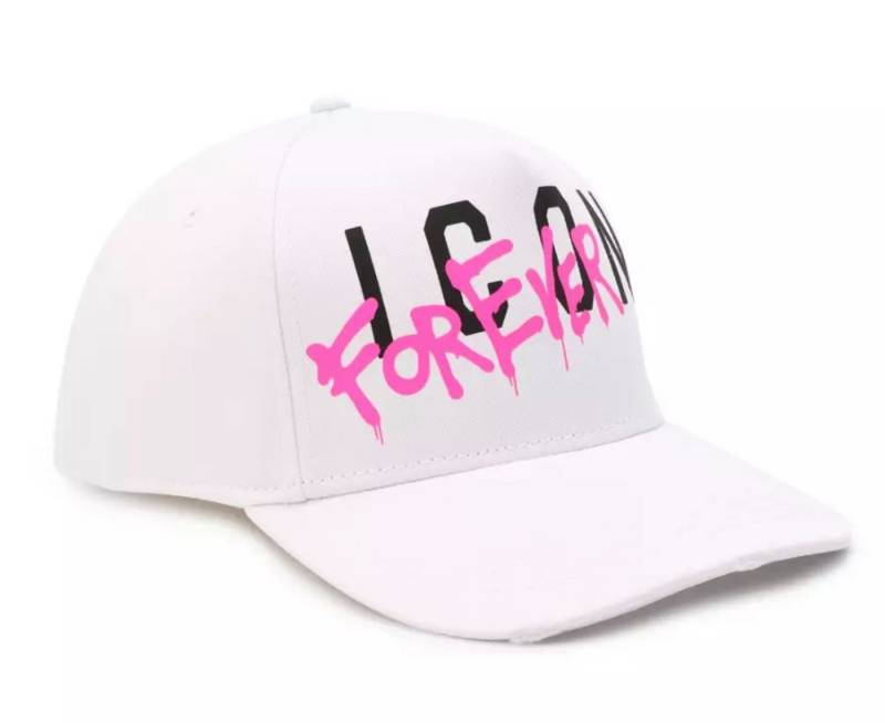 Dsquared2 Baseball Cap Icon Forever Paint Baseballkappe Distressed Unterstützt die Anti-Mobbing-Bewegung "Be Cool Be Nice" von Dsquared2