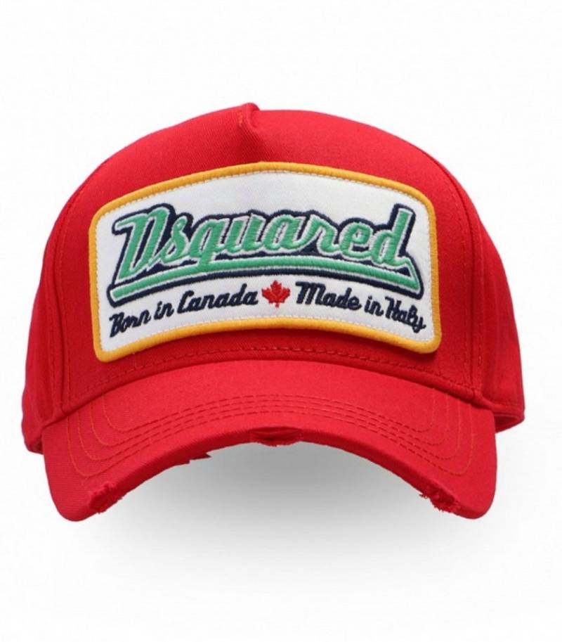 Dsquared2 Baseball Cap Icon Kappe Born in Canada Caten Bros Baseball Kappe 6-Panel-Konstruktion mit Belüftungsösen von Dsquared2